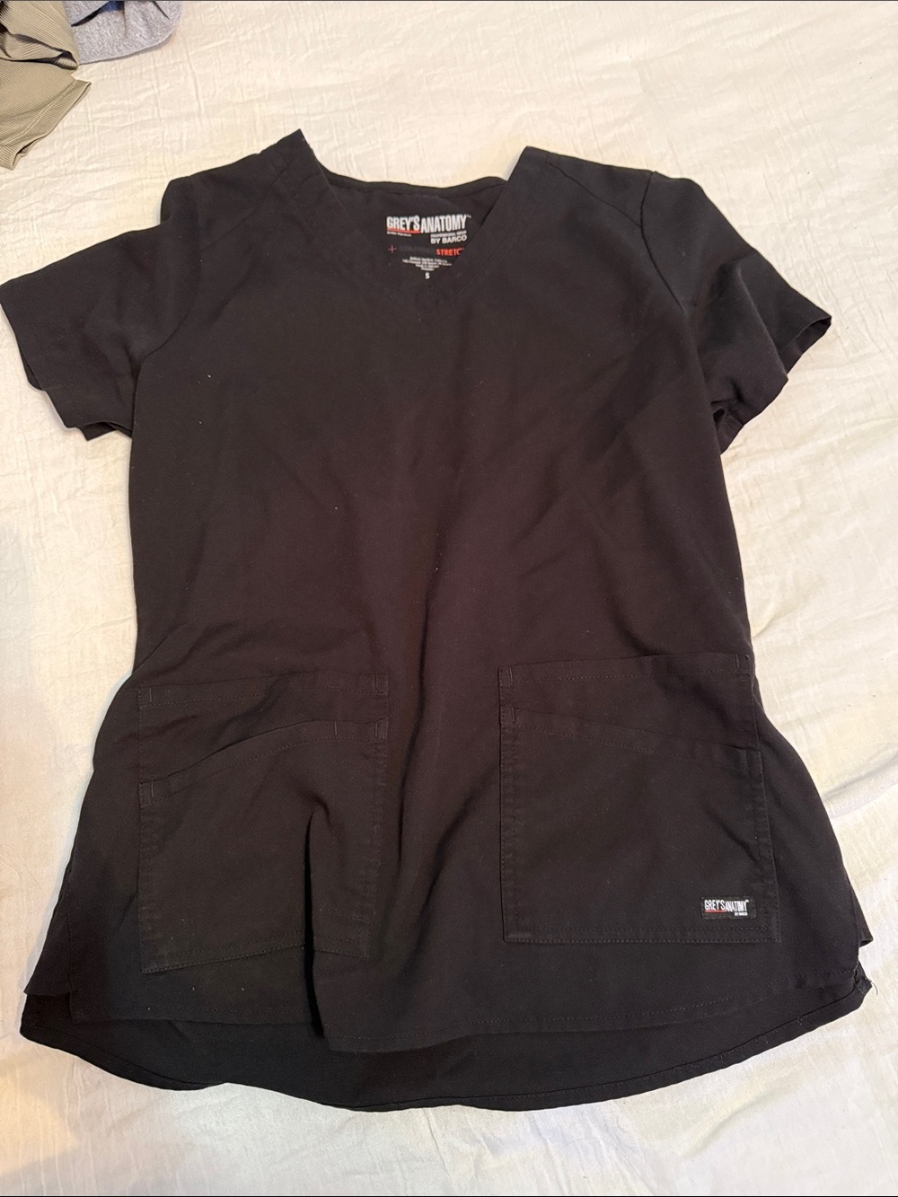 Grey's Anatomy Women’s Black Scrub Top